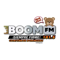 101.5 Boom FM (Comitán) - 101.5 FM - XHPCOM-FM - Cadena Boom FM - Comitán, Chiapas — Mexico شعار
