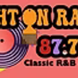 87.7 Right On Radio — The United States Of America logo