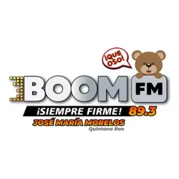 89.3 Boom FM (José María Morelos) - 89.3 FM -XHCCBP-FM - Cadena Boom FM - José María Morelos, Quintana Roo — Mexico شعار