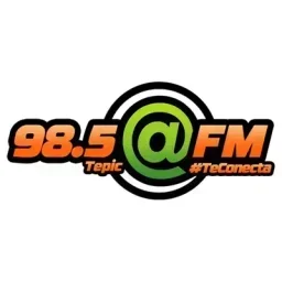 98.5 Arroba FM (Tepic) - 98.5 FM - XHEPIC-FM - Radiorama Nayarit - Tepic, Nayarit — Mexico شعار