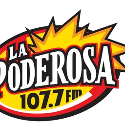  LA PODEROSA 107.7 (Aguascalientes) - 107.7 FM - XHYZ-FM - Radiogrupo - Aguascalientes, Aguascalientes — Mexico شعار