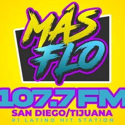 Mas Flo (Tijuana) - 107.7 FM - XHRST-FM - MLC Media - Tijuana, Baja California — Mexico شعار